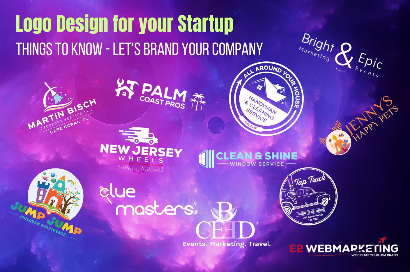 Logo Design for Startups - what should you keep in mind? Helpful tips for startup entrepreneurs from me as a marketing expert - e2webmarketing logo design services